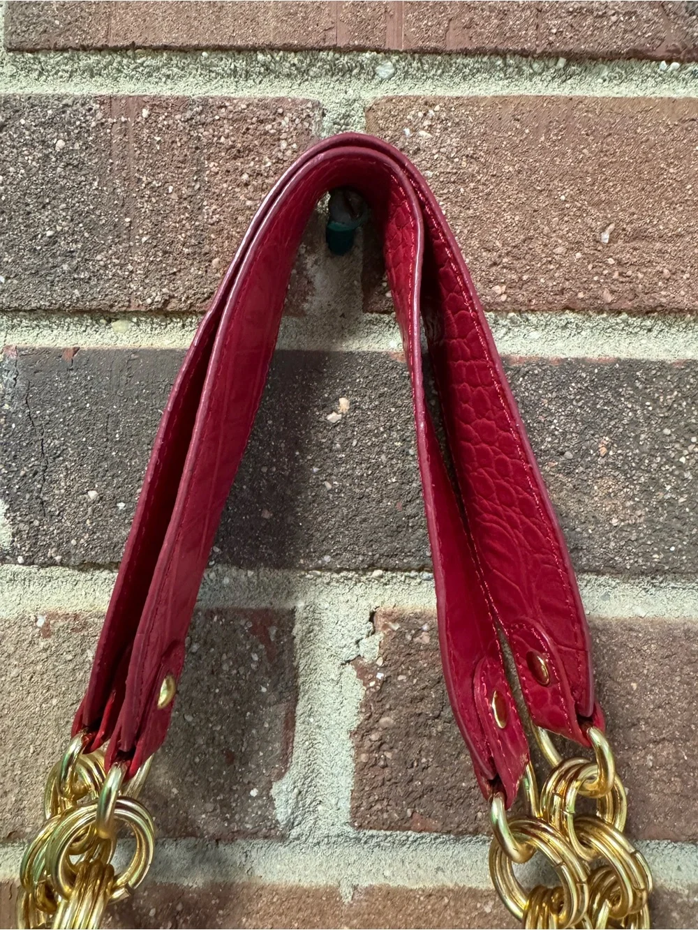 Sharif Ref Tote Bag with Gold Chain Handles